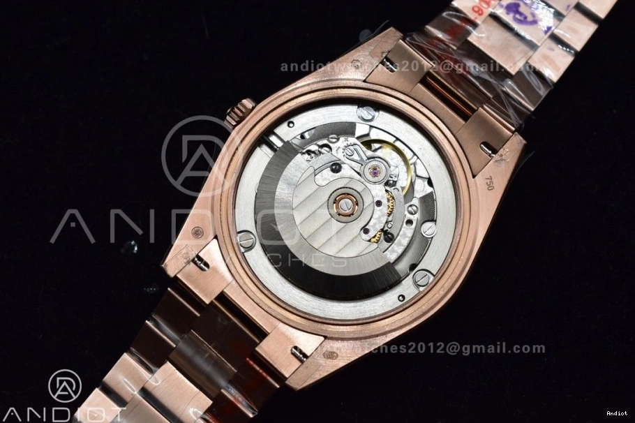 RG DayDate GMF Dial 40 Markers Roman President Green Weighted Steel Tungsten V2 A2836 Bracelet 904L on 1109